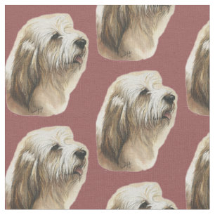 Tissu Petite Basset Griffon Vendeen Dog Art Fabric