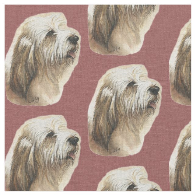 Tissu Petite Basset Griffon Vendeen Dog Art Fabric (Fermer)