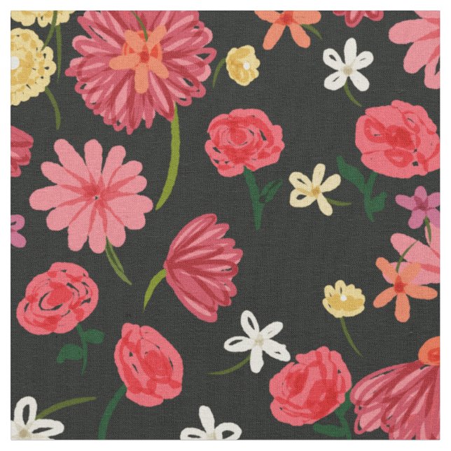 Tissu Petite florale en rose et rose (Fermer)