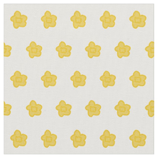 Tissu Petite impression florale jaune (Fermer)