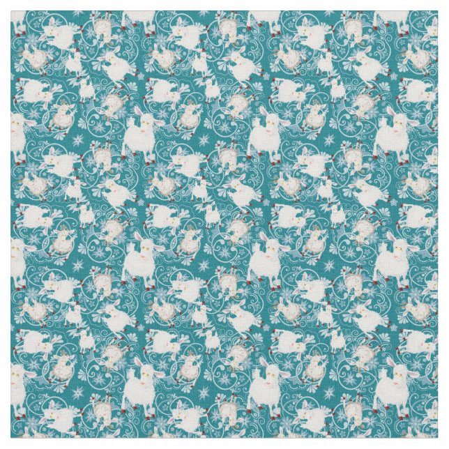 Tissu PETITE IMPRIMER pour Masques Turquoise Petites chè (Fermer)