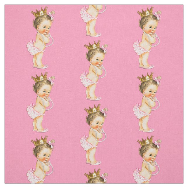 Tissu Petite princesse de brune vintage (Échantillon)