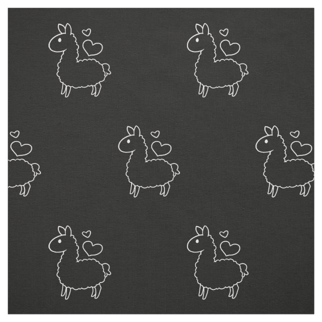 Tissu Petite silhouette de lama (Échantillon)