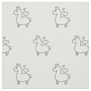 Tissu Petite silhouette de lama
