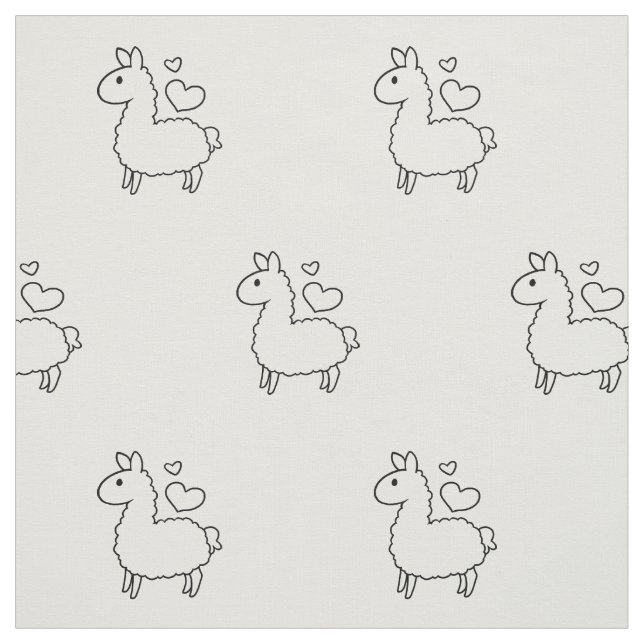Tissu Petite silhouette de lama (Échantillon)
