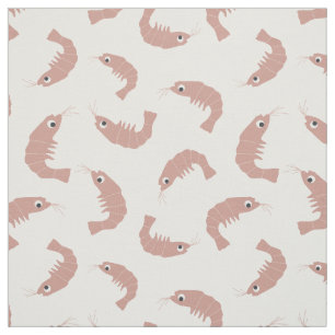 Tissu Petites crevettes mignonnes