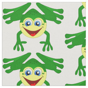 Tissu Petites grenouilles vert mignons animal drôle enf