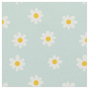 Tissu Petites Marguerites / sarcelle douce