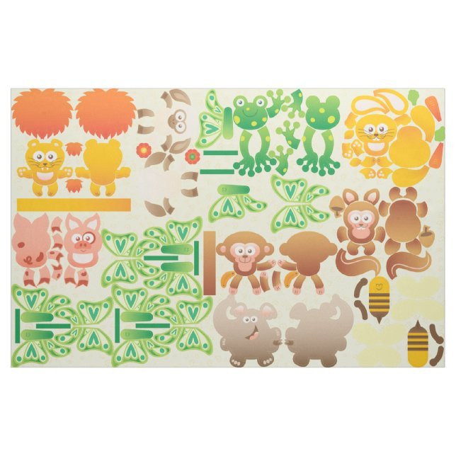 Tissu Petits animaux mignons à faire par vous-même (Yard)