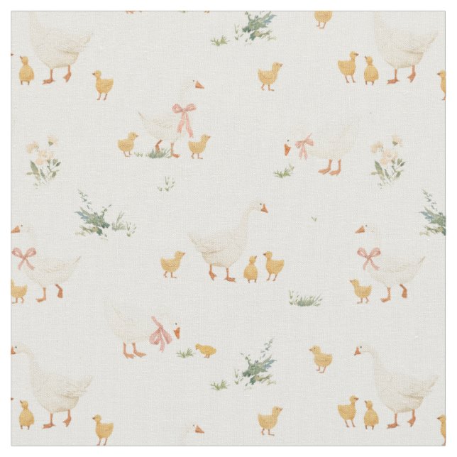 Tissu Petits Flotteurs - Maman Oie avec Oisons M  (Fermer)