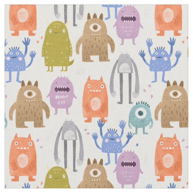 Tissu Petits monstres pour enfants (Fermer)