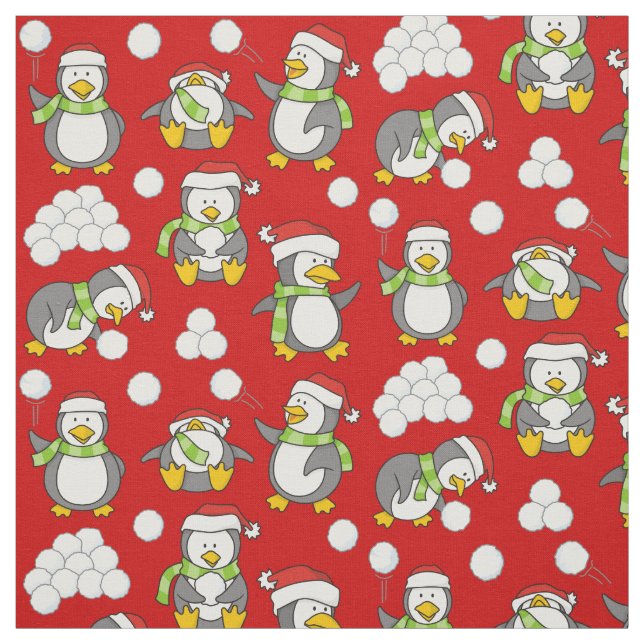 Tissu Petits pingouins Motifs (Échantillon)
