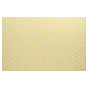 Tissu Petits Pois blancs sur bébé jaune Vintage