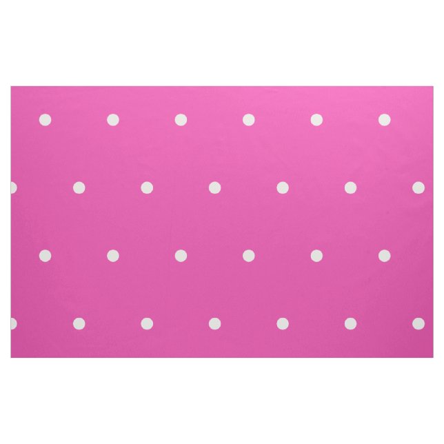 Tissu Petits Pois blancs sur Diva Pink (Fat Quarter)