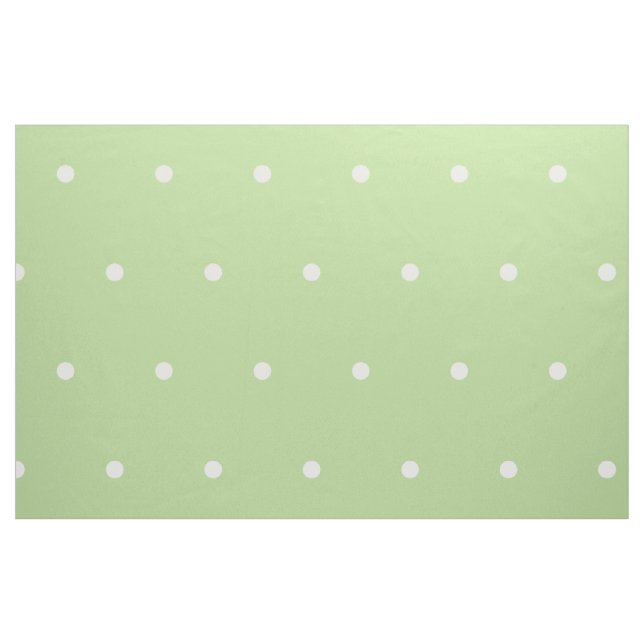 Tissu Petits Pois blancs sur Mint Green (Fat Quarter)