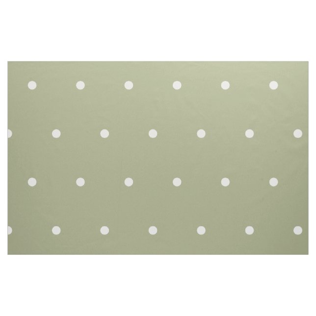 Tissu Petits Pois blancs sur Sage Green (Fat Quarter)