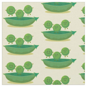Tissu Petits pois sauteurs en pod dessin animé illustrat