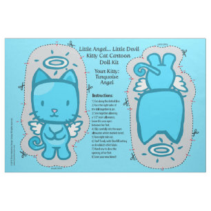 Tissu Peu d'ange… petit kit de poupée de chat de Kitt