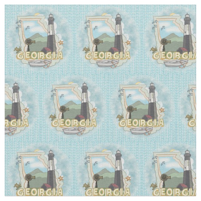 Tissu Phare de Géorgie (Fermer)