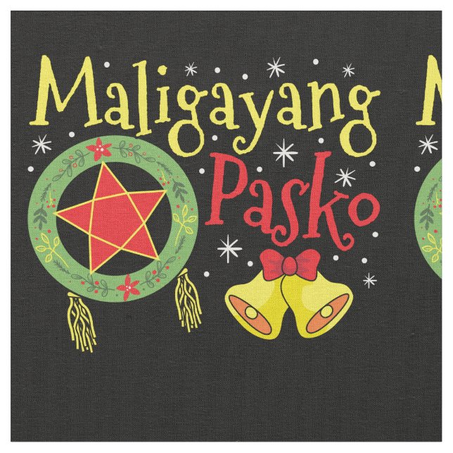 Tissu Philippines Noël philippin Maligayang Pasko (Fermer)