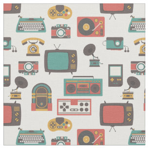 Tissu phonographe vintage de juke-box de nostalgie rétro