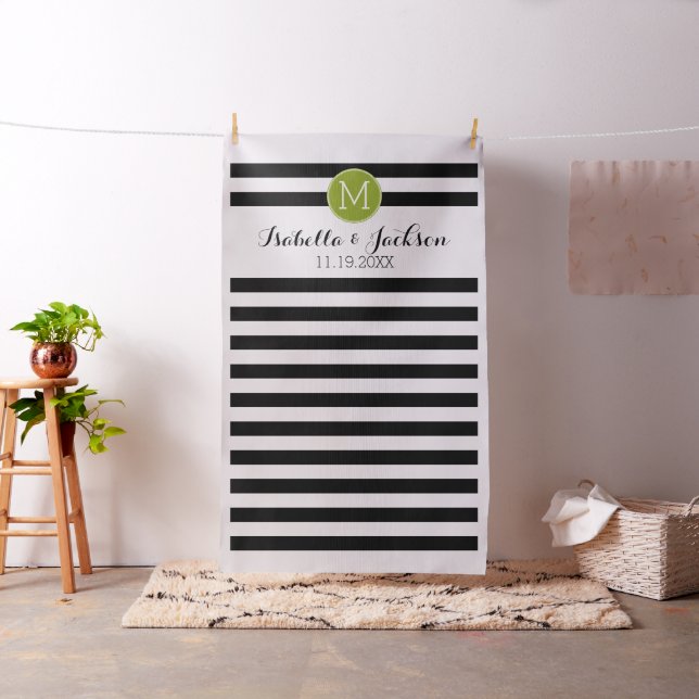 Tissu Photo de mariage personnalisée Monogramme de la ma (In Situ)