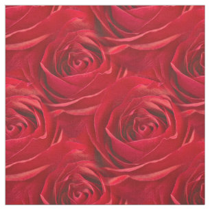 Tissu Photographie florale de rose rouge - motif