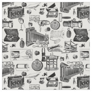 Tissu photographie vintage victorienne caméra toile