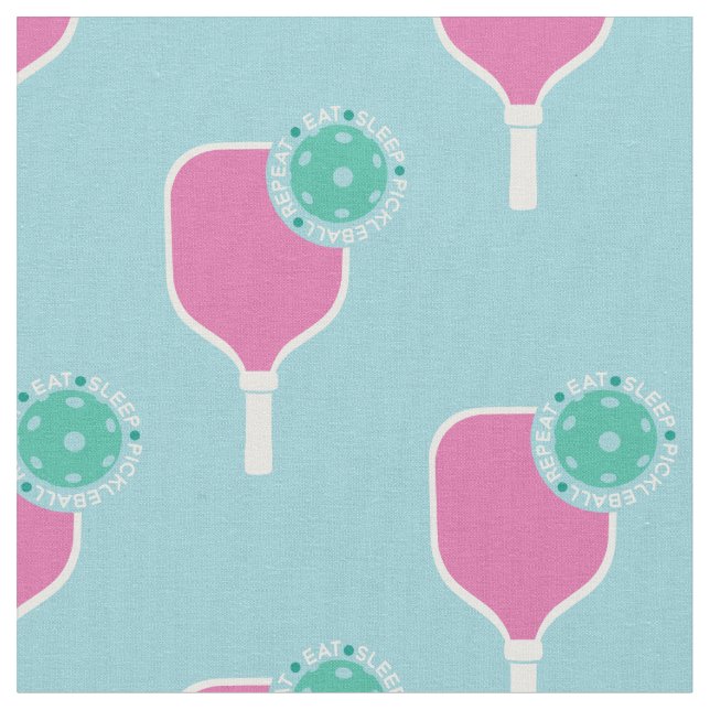 Tissu Pickleball : manger sommeil, pickleball, rose, men (Fermer)