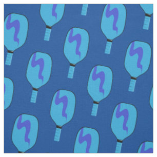 Tissu Pickleball Paddles Motif de sports Blue