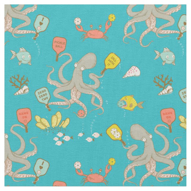 Tissu Pickleball sous-marin turquoise (Fermer)