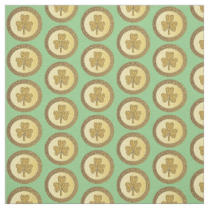 Tissu Pièce d'Or Trèfle Irlandais Chanceux artisanat