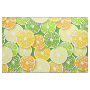 Tissu Pièces de fruits d'agrumes pop art 3
