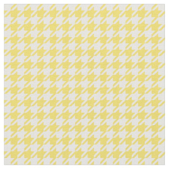 Tissu Pied-de-poule jaune et blanc de renoncule (Fermer)