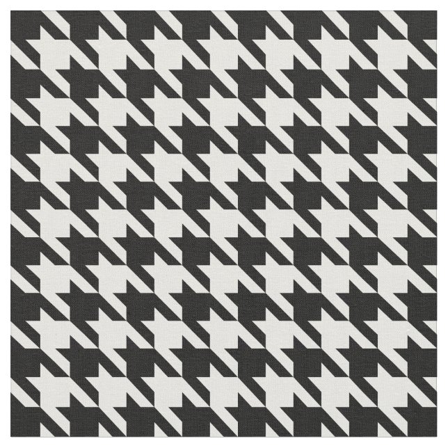 Tissu Pied-de-poule noir et blanc classique (Fermer)