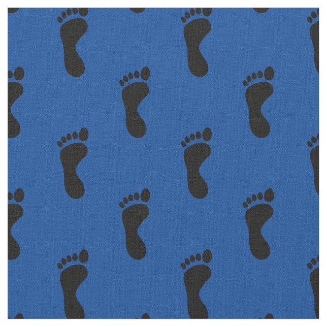 Tissu Pied Pieds Empreintes Bleu Turquoise (Fermer)