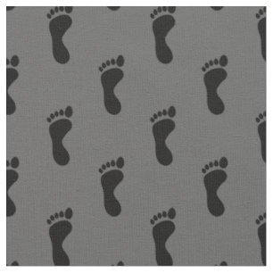 Tissu Pied Pieds Empreintes Gris Noir