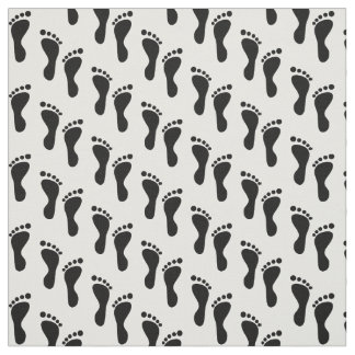 Tissu Pieds nus en noir et blanc