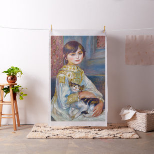 Tissu Pierre-Auguste Renoir - Enfant avec chat