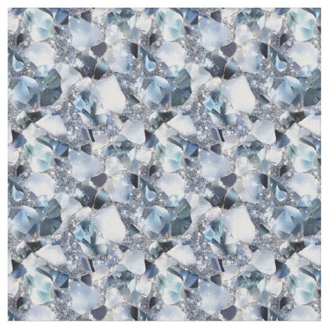 Tissu Pierres bleues et blanches (Fermer)