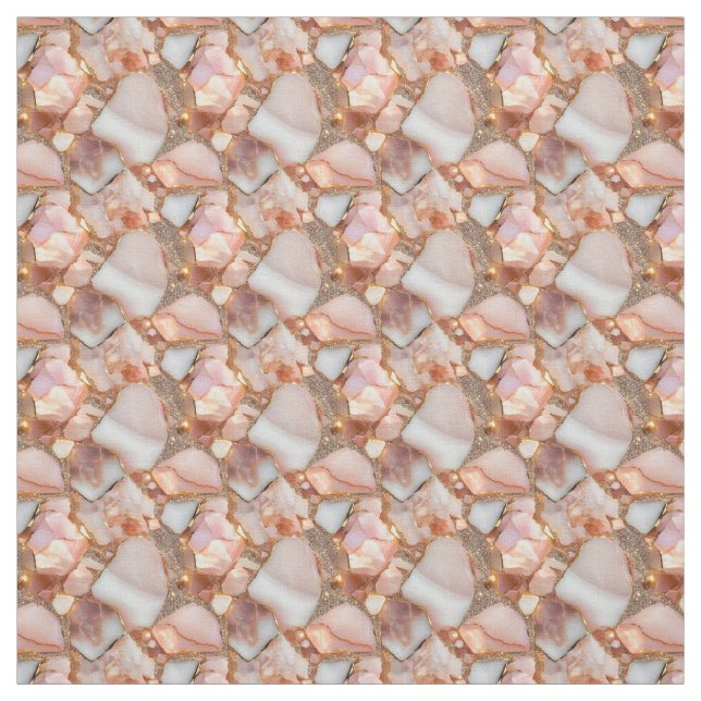 Tissu Pierres d'or rose (Échantillon)