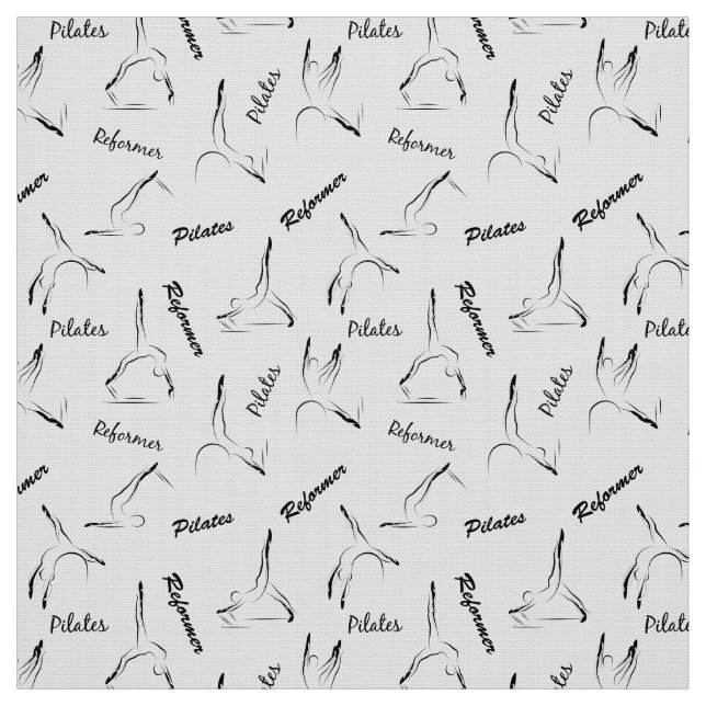 Tissu Pilates, lettrage de réformateur et pilates pose (Échantillon)
