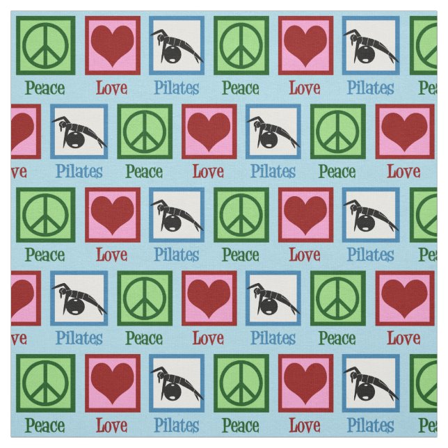 Tissu Pilates Peace Love (Échantillon)