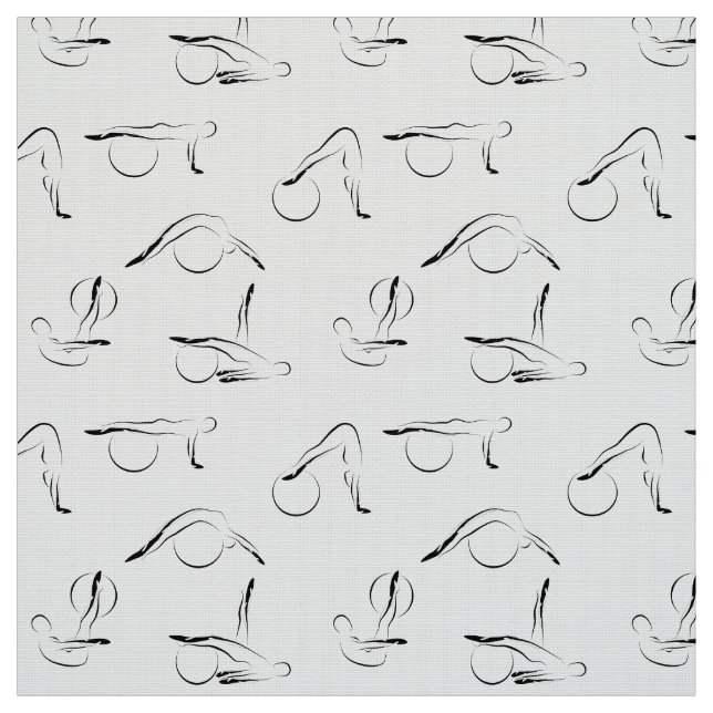 Tissu Pilates pose motif (Échantillon)