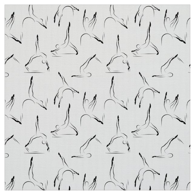 Tissu Pilates pose motif (Échantillon)