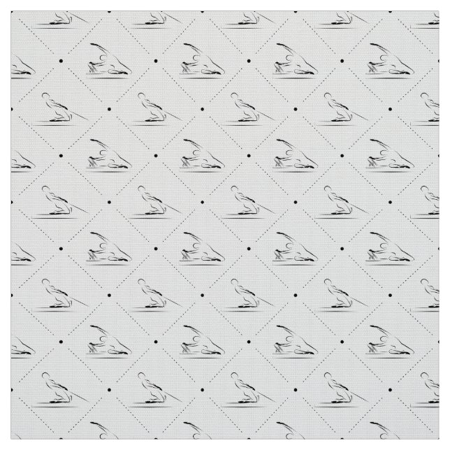 Tissu Pilates pose motif (Échantillon)