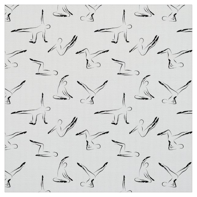 Tissu Pilates pose motif (Échantillon)