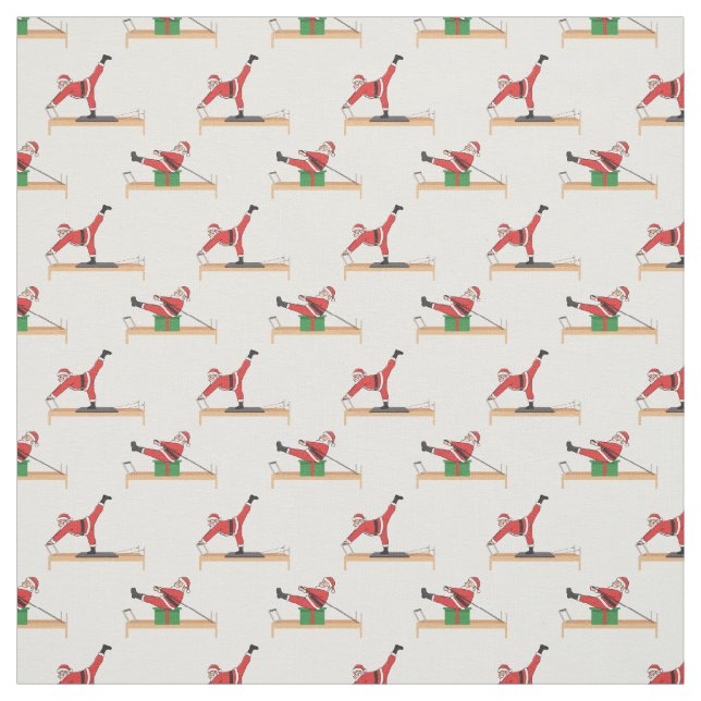 Tissu Pilates Reformer Santa Seamless Christmas Patterns (Échantillon)