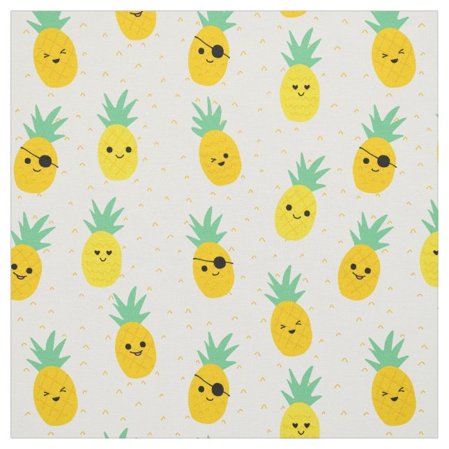 Tissu Pinappa pirates été tropical (Échantillon)