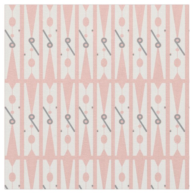 Tissu Pince à linge rose et blanche modelée (Fermer)
